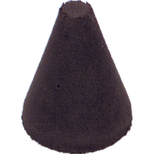 1 1/4″ × 1″-1/4″ × 1/4″ - Tapered Resin Bonded Rubber Cone (Medium Grit) - Industrial Tool & Supply