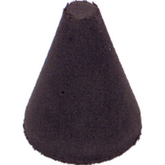 1 1/4″ × 1″-1/4″ × 1/4″ - Tapered Resin Bonded Rubber Cone (Medium Grit) - Industrial Tool & Supply