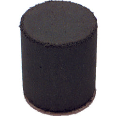 1x 7/8″ × 1/4″ - Cylinder Resin Bonded Rubber Cone (Fine Grit) - Industrial Tool & Supply