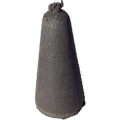 2″ × 1″-1/2″ × 1/4″ - Tapered Resin Bonded Rubber Cone (Coarse Grit) - Industrial Tool & Supply