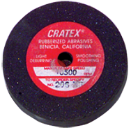 6 x 1/2 x 1/2'' - Resin Bonded Rubber Wheel (Extra Fine Grit) - Industrial Tool & Supply