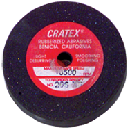 4 x 3/8 x 1/2'' - Resin Bonded Rubber Wheel (Coarse Grit) - Industrial Tool & Supply