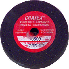2 1/2″ × 1/4″ × 1/4″ - Resin Bonded Rubber Wheel (Fine Grit) - Industrial Tool & Supply