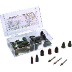 #778 Resin Bonded Rubber Kit - Point Test - Various Shapes - Equal Assortment Grit - Industrial Tool & Supply