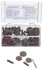 #777 Resin Bonded Rubber Kit - Introductory - Various Shapes - Equal Assortment Grit - Industrial Tool & Supply