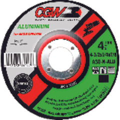 9″ × 1/4″ × 7/8″ - Aluminum Oxide A30-N-ALU - Depressed Center Wheel - Industrial Tool & Supply