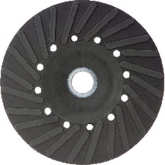 4 1/2″ - Smooth Bore - Spiral Pattern - Polymer Backing Plate For Resin Fibre Disc Without Nut - Industrial Tool & Supply