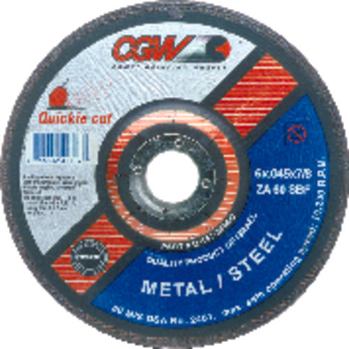 9″ × 1/16″ × 7/8″ - Aluminum Oxide 60 Grit Type 1 - Cut-Off Wheel - Industrial Tool & Supply