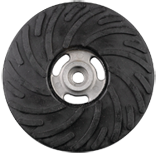 4-1/2 x 5/8 - 11" - Medium Density - Smooth Face - Back-up Pad For Resin Fibre Discs - Without Nut - Industrial Tool & Supply