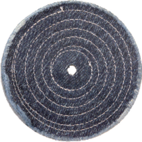 8″ WITH 3/8 SPIRAL SEWED DENIM BUFF - Industrial Tool & Supply
