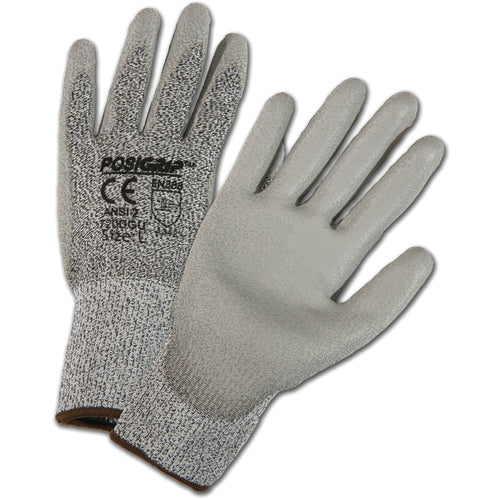 HPPE High Performance Yarn Shell, Gray Polyurethane Palm Cut Resistant Gloves X-Large - Industrial Tool & Supply