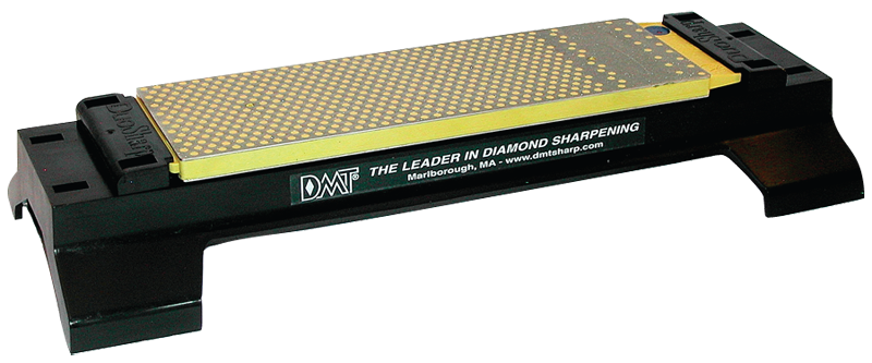 8 x 2-5/8 x 3/8" - X-Fine/Fine Grit - Rectangular Bench Model Duo-Sharp Diamond Whetstone with Base - Industrial Tool & Supply