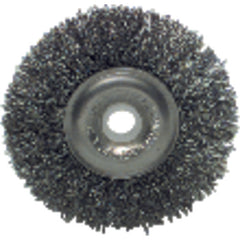 6″ Diameter-5/8″-1/2″ Arbor Hole - Crimped Steel Wire Straight Wheel - Industrial Tool & Supply