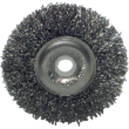 8″ Diameter-5/8″ Arbor Hole - Crimped Steel Wire Straight Wheel - Industrial Tool & Supply