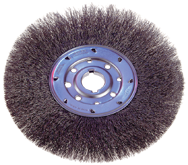 4" Diameter - 1/2 - 5/8" Arbor Hole - Crimped Steel Wire Straight Wheel - Industrial Tool & Supply