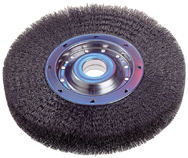 12 in. Diameter - 2 Arbor Hole - Crimped Steel Wire Straight Wheel - Industrial Tool & Supply