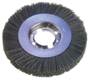 6" Diameter - 2" Arbor Hole - 120 SC Abrasive Nylon Straight Wheel - Industrial Tool & Supply