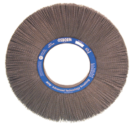 8" Diameter - 1-1/4" Arbor Hole - Rd Crimped Nylon Abrasive Straight Wheel - Industrial Tool & Supply