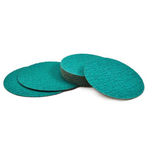 15″ x No Hole-50 Grit - Green Zirconium - Cloth Sanding PSA Disc - Industrial Tool & Supply