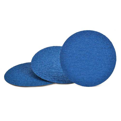 12″ x No Hole-120 Grit - Blue Zirconia Alumina - Cloth Sanding PSA Disc - Industrial Tool & Supply
