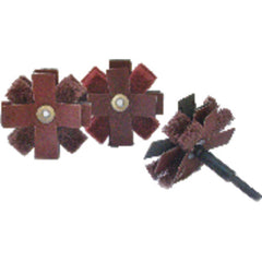 ‎3″ × 3/4″-1/4″-20 Eyelet-120 Grit - Aluminum Oxide Buff and Blend Combi Cross Buff Alt mfg # 727410 - Industrial Tool & Supply