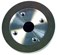 6 x 3/4 x 1-1/4'' - 1/8'' Abrasive Depth - 150 Grit - 3/4 Rim Plate Type 6A2C Mounted Diamond Wheel - Industrial Tool & Supply