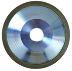 6 x 1 x 1-1/4'' - 1/8'' Abrasive Depth - 150 Grit - 3/8 Rim Type D12A2 Diamond Dish Wheel - Industrial Tool & Supply