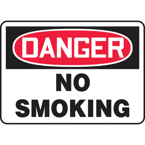Sign, Danger No Smoking, 7″ × 10″, Aluminum - Industrial Tool & Supply