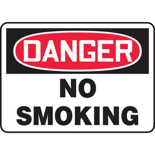 Sign, Danger No Smoking, 10″ × 14″, Plastic - Industrial Tool & Supply
