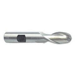 7/8'' Dia. - 4-1/4'' OAL - Uncoated HSS - Ball End SE EM - 2 FL - Industrial Tool & Supply