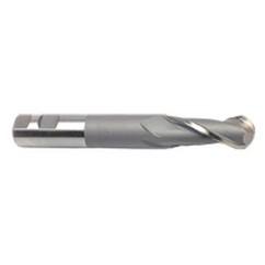 5/8'' Dia. - 4-5/8'' OAL - Uncoated HSS - Ball End SE EM - 2 FL - Industrial Tool & Supply