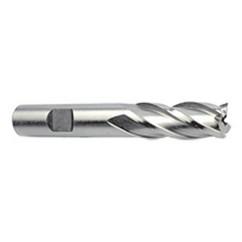 1-1/2 Dia. x 4-1/2 Overall Length 6-Flute Square End High Speed Steel SE End Mill-Round Shank-Non-Center Cutting-Uncoated - Industrial Tool & Supply