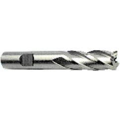 18mm Dia. x 3-3/4 Overall Length 4-Flute Square End High Speed Steel SE End Mill-Round Shank-Non-Center Cut-Uncoated - Industrial Tool & Supply