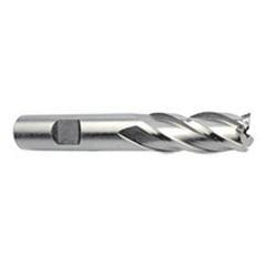 18mm Dia. x 3-3/4 Overall Length 4-Flute Square End M-42 Cobalt SE End Mill-Round Shank-Center Cut-Uncoated - Industrial Tool & Supply