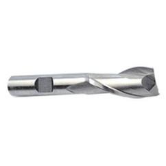 10.5mm Dia. x 2-11/16 Overall Length 2-Flute Square End High Speed Steel SE End Mill-Round Shank-Center Cut-Uncoated - Industrial Tool & Supply