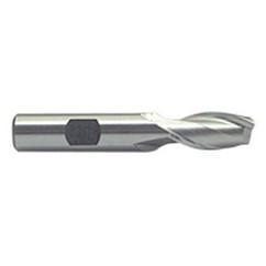 2 Dia. x 4-1/8 Overall Length 2-Flute Square End M-42 Cobalt SE End Mill-Round Shank-Center Cut-Uncoated - Industrial Tool & Supply