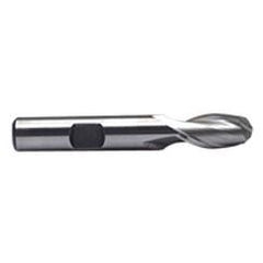 3/8'' Dia. - 2-1/2'' OAL - Uncoated M-42 Cobalt - Ball End SE EM - 2 FL - Industrial Tool & Supply