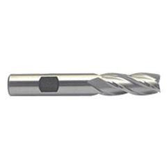 1 Dia. x 4-1/2 Overall Length 4-Flute Square End M-42 Cobalt SE End Mill-Round Shank-Center Cut-Uncoated - Industrial Tool & Supply