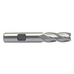 1 Dia. x 3-7/8 Overall Length 4-Flute Square End M-42 Cobalt SE End Mill-Round Shank-Center Cut-Uncoated - Industrial Tool & Supply