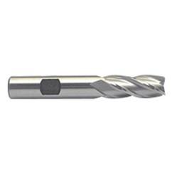 1/2 Dia. x 3-1/4 Overall Length 4-Flute Square End M-42 Cobalt SE End Mill-Round Shank-Center Cut-Uncoated - Industrial Tool & Supply