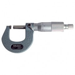 1″-2″ Measuring Range-0.0001″ Graduation - Ratchet Thimble - Carbide Face - Outside Micrometer - Industrial Tool & Supply