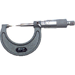 ‎1-2″ Measuring Range-0.001″ Graduation - Ratchet Thimble - High Speed Steel Face - Point Micrometer - Industrial Tool & Supply