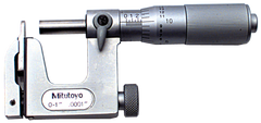 0 - 1'' Measuring Range -  .0001 Graduation - Friction Thimble - Carbide Face - Multi-Anvil Micrometer - Industrial Tool & Supply