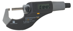 1 - 2" / 25 - 50mm Measuring Range - .0002 Accur. - Friction Thimble - Carbide Face - Micromaster Electronic Outside Micrometer - Industrial Tool & Supply