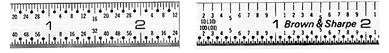 #599-323-1204 - 12'' Long - 4R Graduation - 1/2'' Wide - Chrome Finish Tempered Steel Flexible Rule - Industrial Tool & Supply