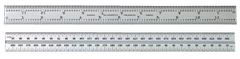 #CB12-4R - 12'' - 4R Graduation - Chrome - Combination Square Blade - Industrial Tool & Supply