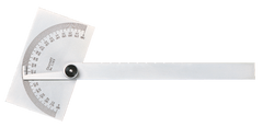 #C183W/SLC - Square Head - Protractor with Letter of Certification - Industrial Tool & Supply