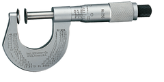 #256RL-1 -  0 - 1'' Measuring Range - .001 Graduation - Ratchet Thimble - High Speed Steel Face - Disc Micrometer - Industrial Tool & Supply