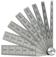 #269A - 8 Leaf - 1/10 to 1/2 x .001 Range - Taper Gage - Industrial Tool & Supply