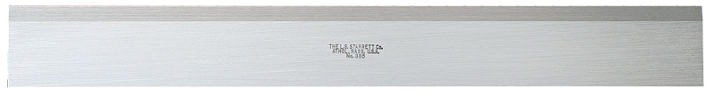 #385-18 - 18'' Long x 1-13/32'' Wide x 11/16'' Thick - Steel Straight Edge With Bevel; No Graduations - Industrial Tool & Supply